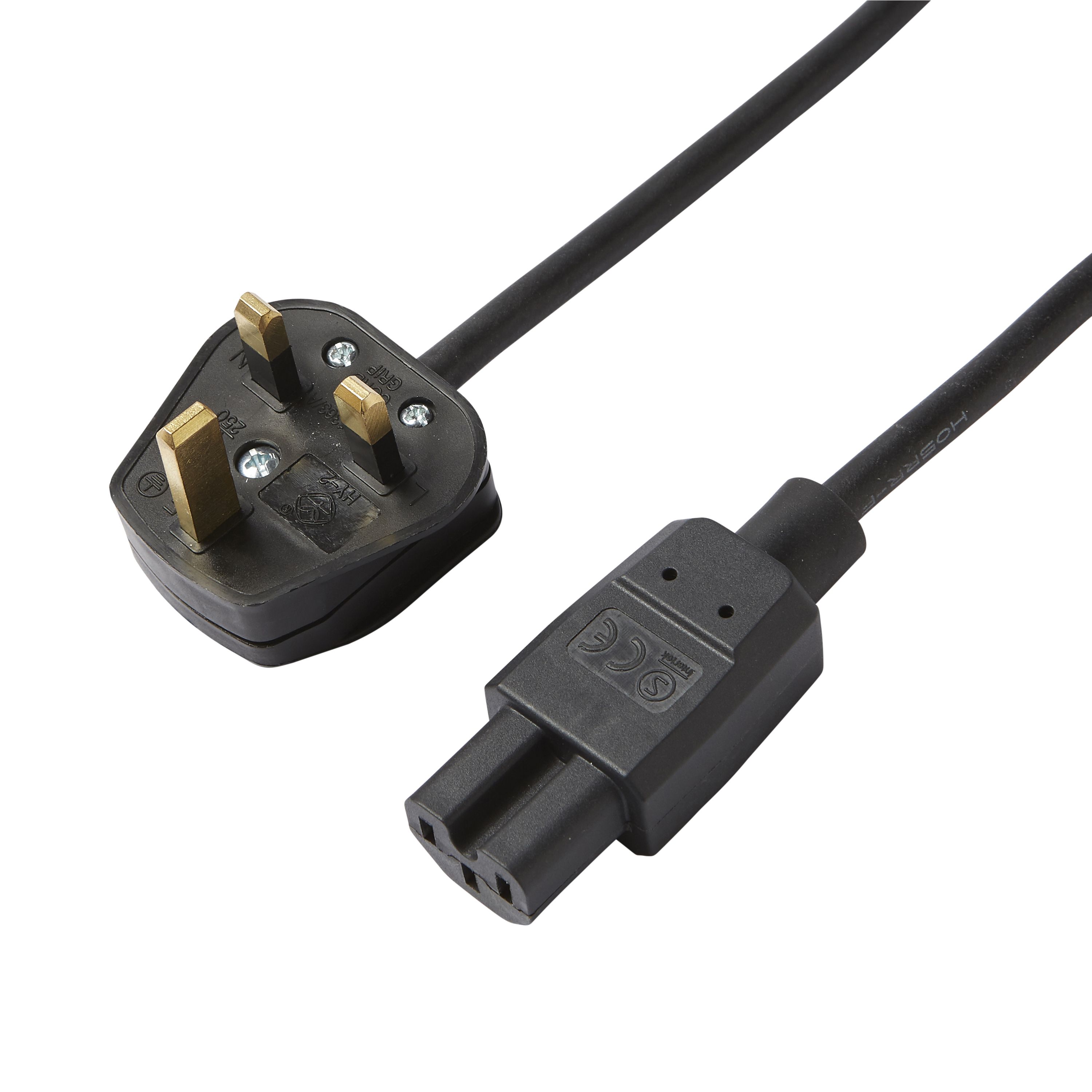 Diall 10A Black Heating appliances lead, 2m