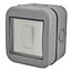 Diall 10A Grey 1 gang Outdoor Weatherproof switch