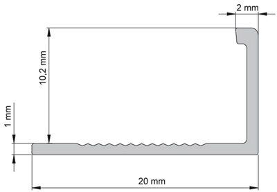 Diall 10mm Straight Aluminium External edge tile trim - 3