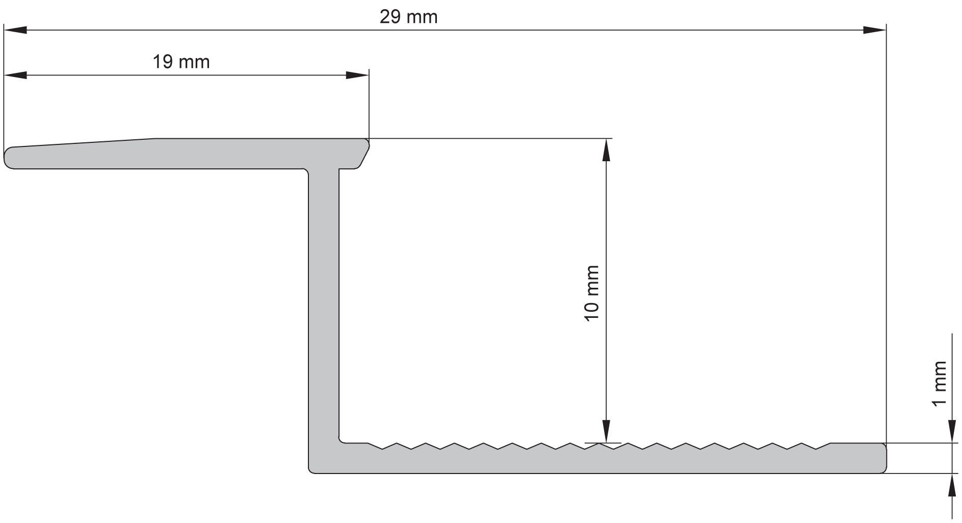 Diall 10mm Straight Aluminium Tile trim