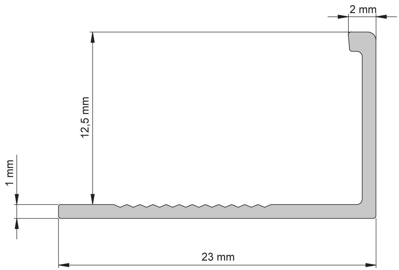 Diall 12.5mm Straight Aluminium External edge tile trim
