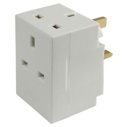 Diall 13A Fused 3 way 3 gang Adaptor