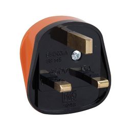 Diall 13A Orange Plug