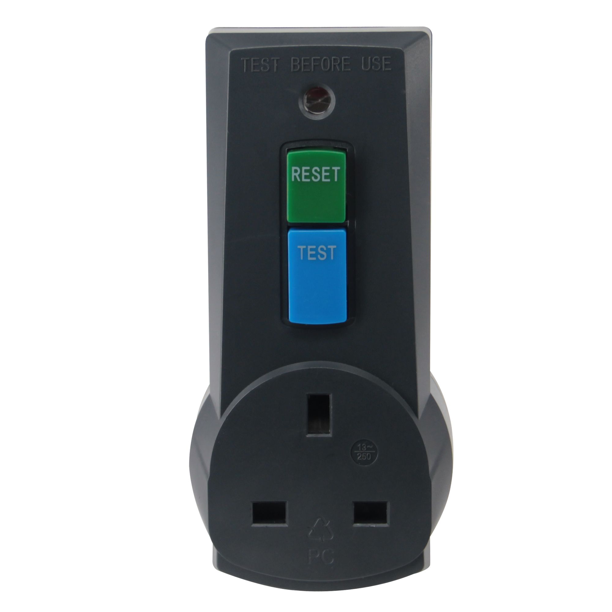 Diall 13A RCD adaptor plug, Plug-through