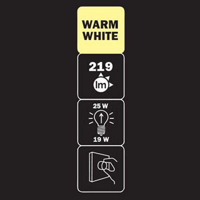 Diall 19W Mini globe Halogen Dimmable Light bulb, Pack of 3