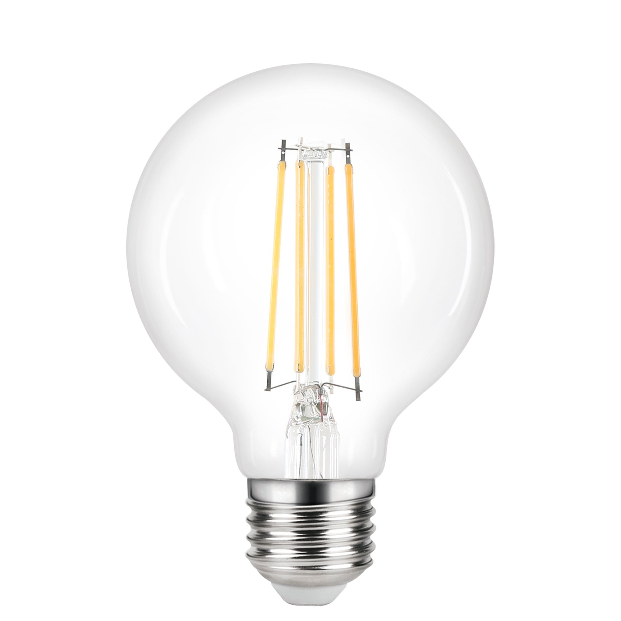 Diall 2.5W 470lm Clear Globe Neutral white LED filament Light bulb, Pack of 2