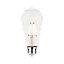 Diall 2.7W 470lm Clear ST64 Warm white LED filament Light bulb, Pack of 2
