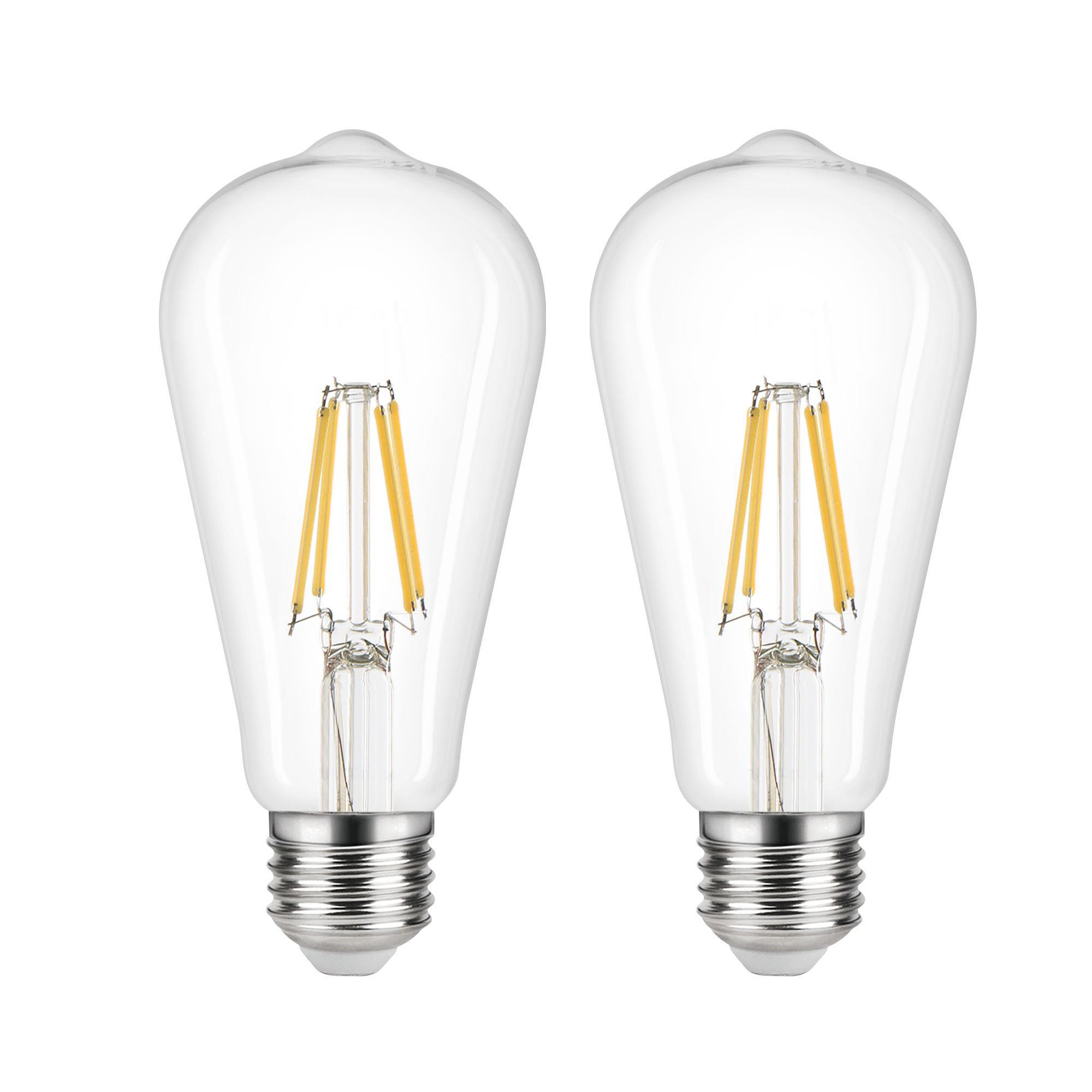 Diall 2.7W 470lm Clear ST64 Warm white LED filament Light bulb