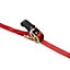 Diall 2 hook Red Ratchet tie down & hook (L)3m (W)25mm, Pack of 4