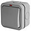 Diall 20A 2 way Grey Single outdoor Switch