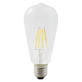 Diall 3.4W 470lm ST64 Warm white LED filament Light bulb