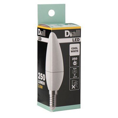 Diall 3.6W 250lm Candle Neutral LED Light bulb