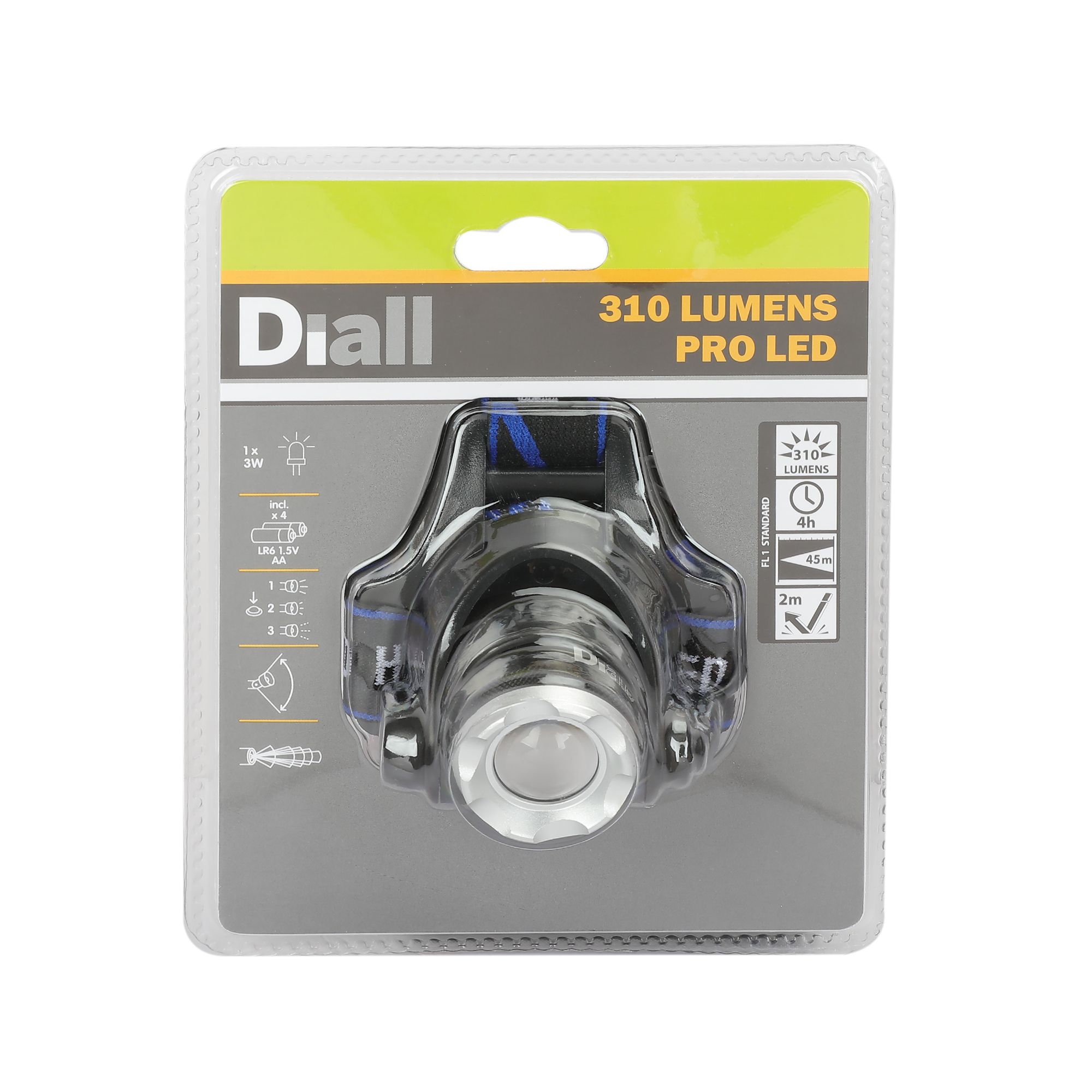 Diall 310lm LED Head light