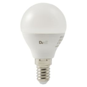Diall 4.2W 470lm Frosted Mini globe Warm white LED Light bulb