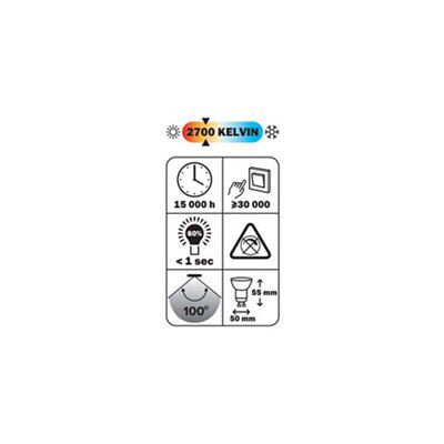Diall 4.7W 340lm LED Light bulb, Pack of 3