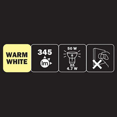 Diall 4.7W 345lm Reflector spot LED Light bulb, Pack of 5