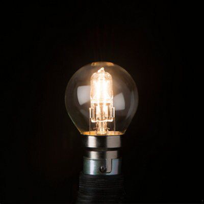 Diall 46W Mini globe Halogen Dimmable Light bulb, Pack of 3