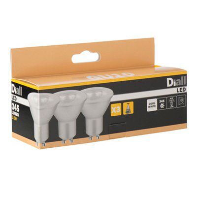 Diall 5.2W 345lm LED Dimmable Light bulb, Pack of 3
