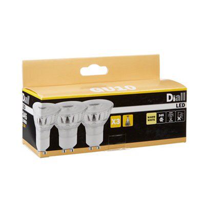 Diall 5.3W 345lm Reflector LED Light bulb, Pack of 3
