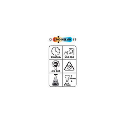 Diall 5.3W 345lm Reflector LED Light bulb, Pack of 3