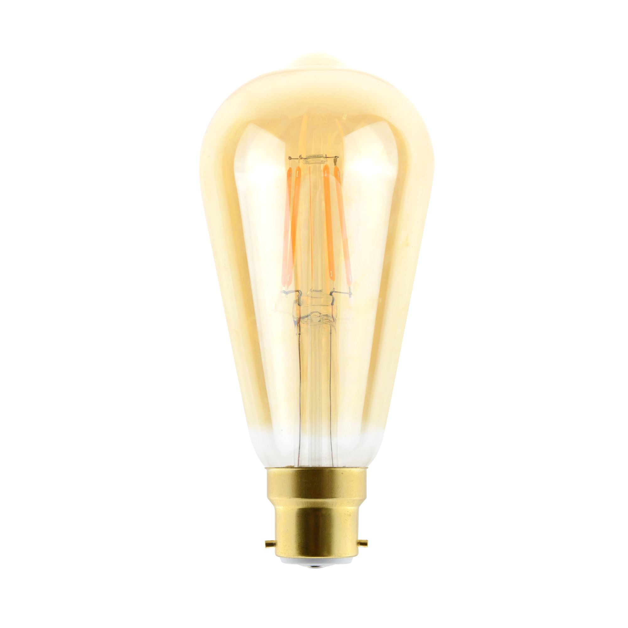 Diall 5.5W 470lm 330° Amber ST64 Warm white LED filament Light bulb