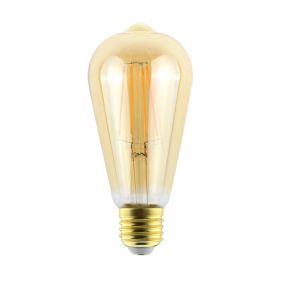 Diall 5.5W 470lm 330° Amber ST64 Warm white LED filament Light bulb