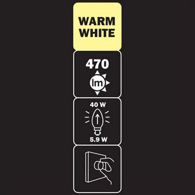 Diall 5.9W 470lm Candle LED Dimmable Light bulb