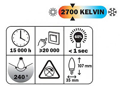 Diall 5.9W 470lm LED Light bulb, Pack of 2