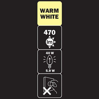 Diall 5.9W 470lm LED Light bulb, Pack of 2