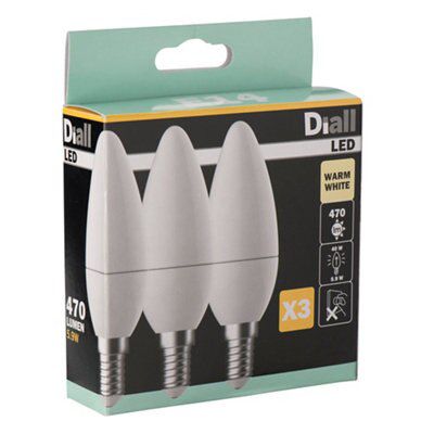Diall 5.9W 470lm LED Light bulb, Pack of 3