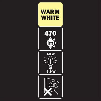Diall 5.9W 470lm LED Light bulb, Pack of 3