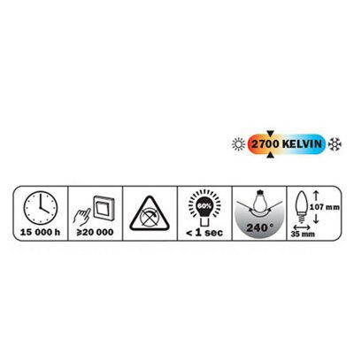 Diall 5.9W 470lm LED Light bulb, Pack of 3