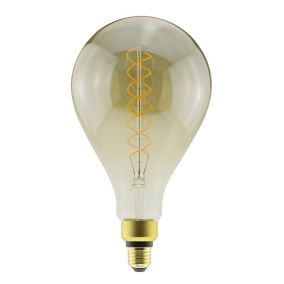 Diall 5W 300lm Amber Balloon Warm white LED filament Light bulb