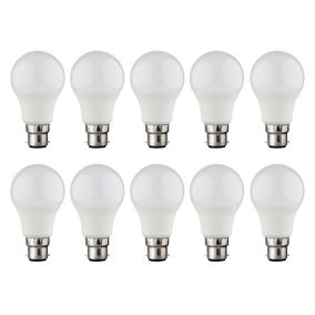 Diall 7.2W 806lm A60 Warm white LED Light bulb, Pack of 10