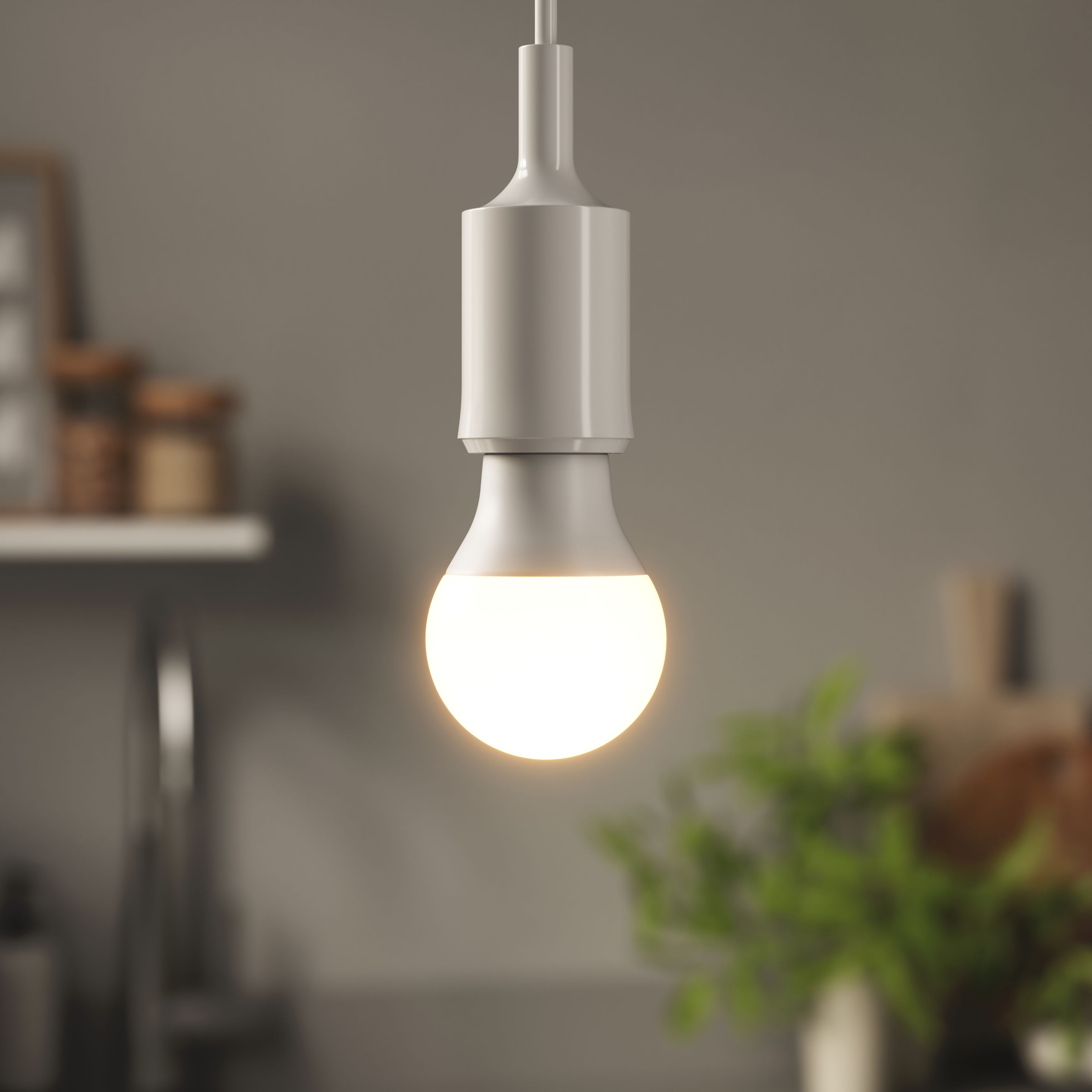 Diall 7.3W 806lm 240° White A60 Warm white LED Light bulb, Pack of 3