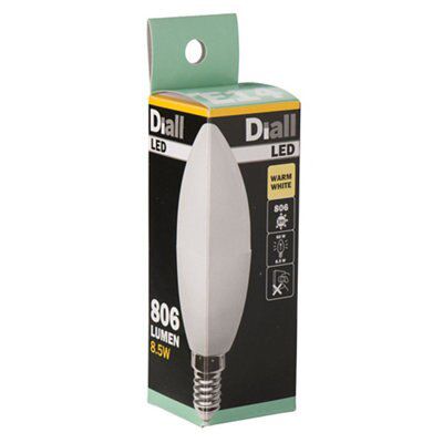 Diall 8.5W 806lm Candle LED Light bulb