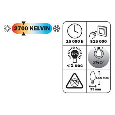 Diall 8.5W 806lm Candle LED Light bulb