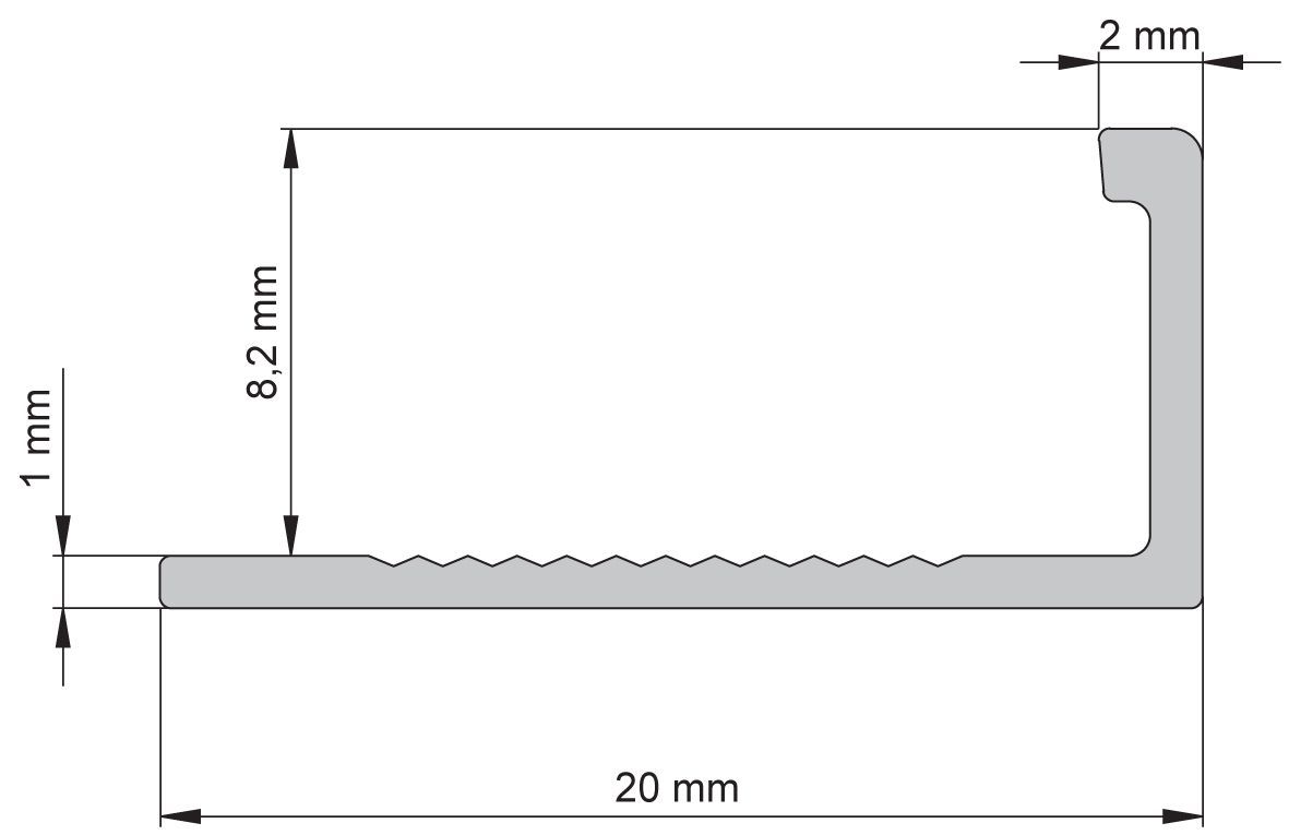 Diall 8mm Straight Aluminium External edge tile trim - 3