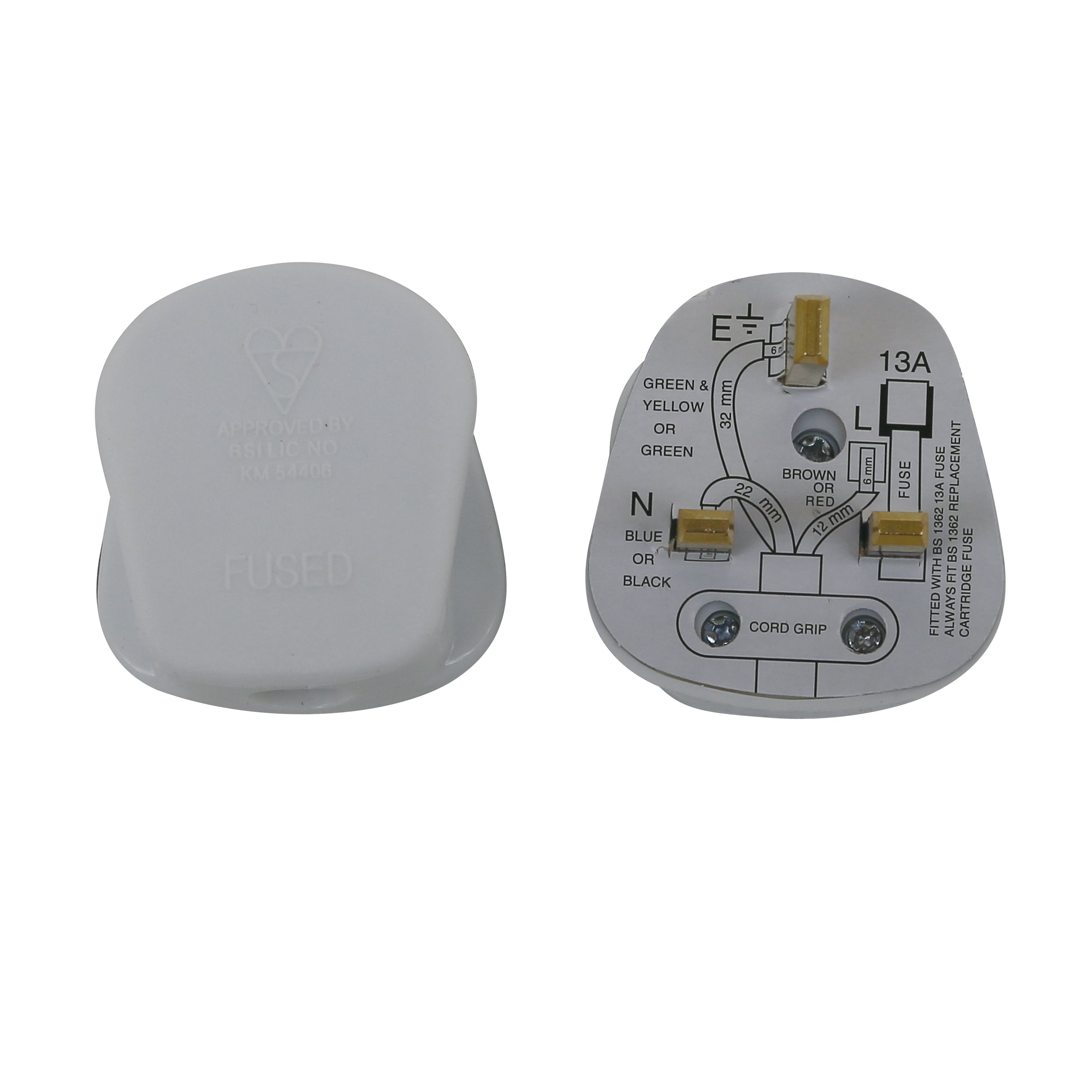 Diall 9518 13A White Plug