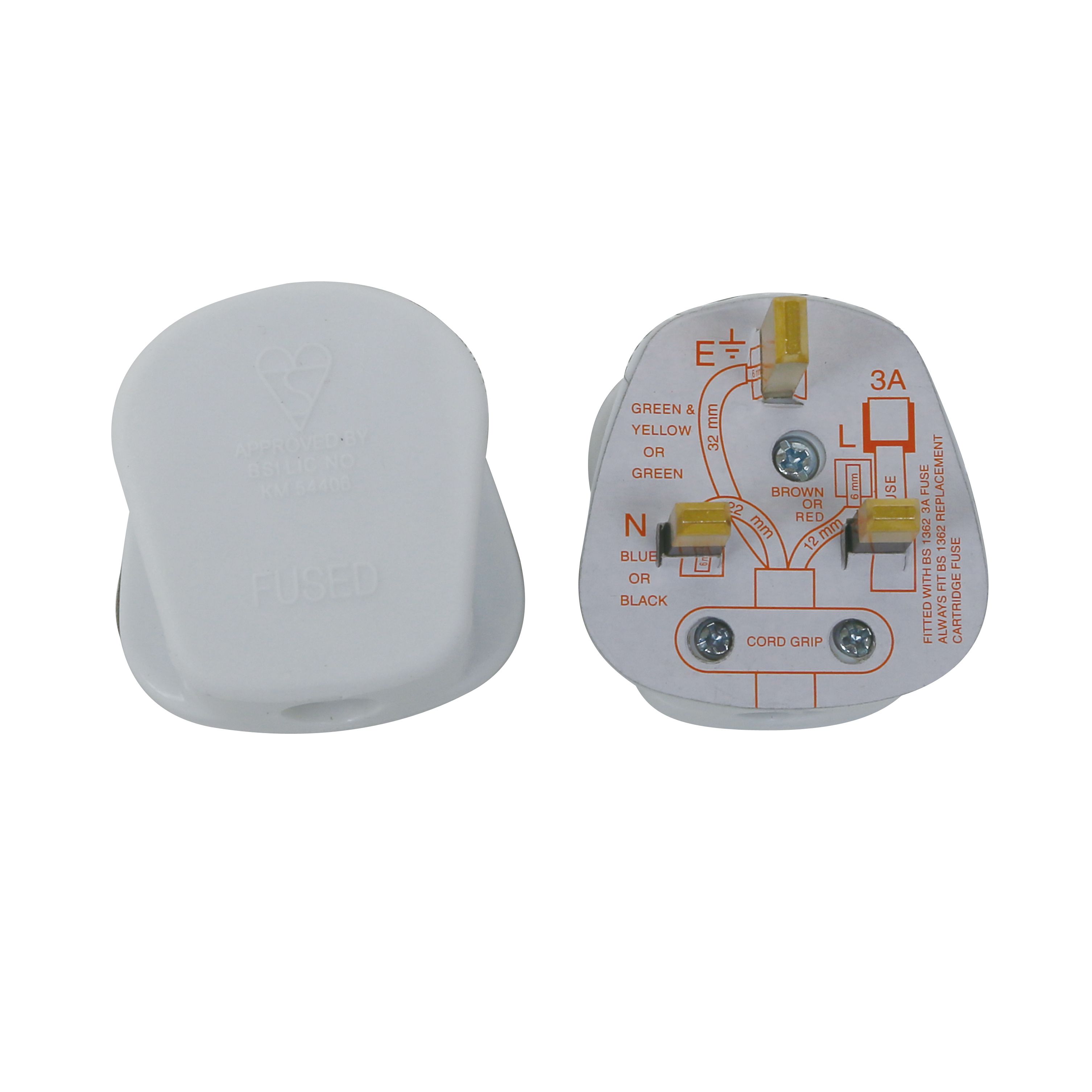 Diall 9518 3A White Plug