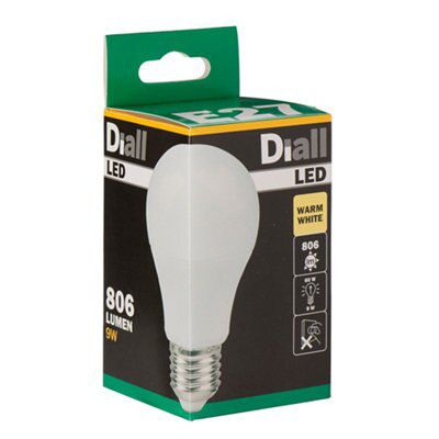 Diall 9W 806lm GLS Warm white LED Light bulb