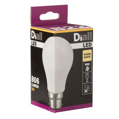 Diall 9W 806lm GLS Warm white LED Light bulb