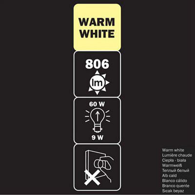 Diall 9W 806lm GLS Warm white LED Light bulb