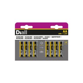 Diall Alkaline AA (LR6) Battery, Pack of 8