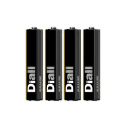 Diall Alkaline batteries Non-rechargeable AAA Battery, Pack of 4