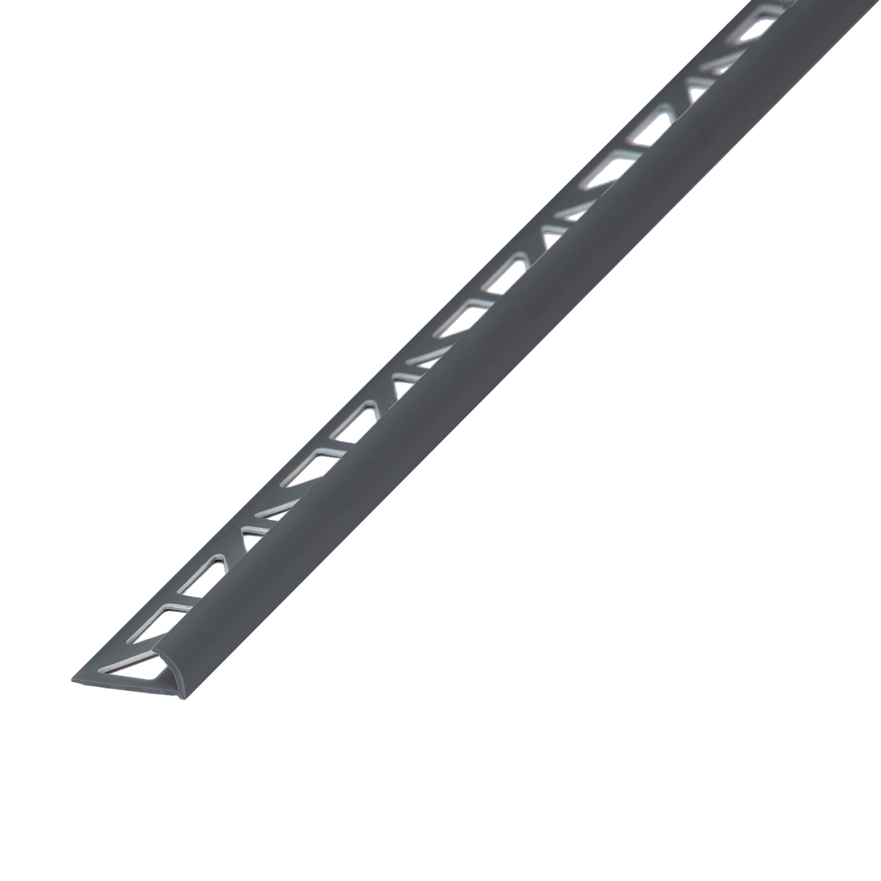 Diall Anthracite 9mm Round edge PVC Tile trim