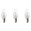 Diall B15 30W Candle Halogen Dimmable Light bulb, Pack of 3