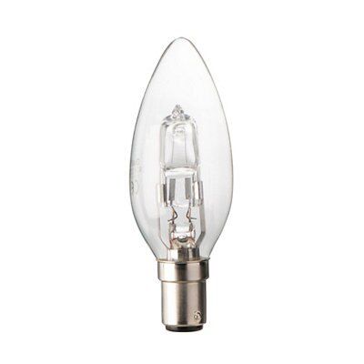 Diall B15 30W Candle Halogen Dimmable Light bulb, Pack of 3