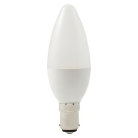 Diall B15 4.2W 470lm Frosted Candle Warm white LED Light bulb