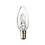 Diall B15 46W Candle Halogen Dimmable Light bulb, Pack of 3